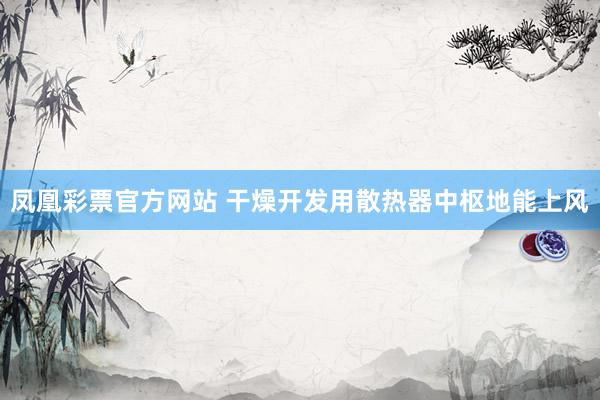 凤凰彩票官方网站 干燥开发用散热器中枢地能上风