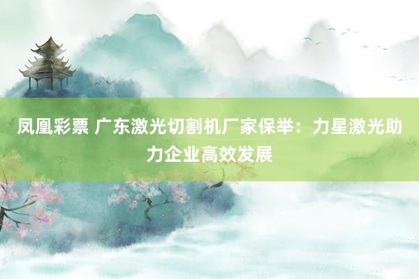 凤凰彩票 广东激光切割机厂家保举：力星激光助力企业高效发展